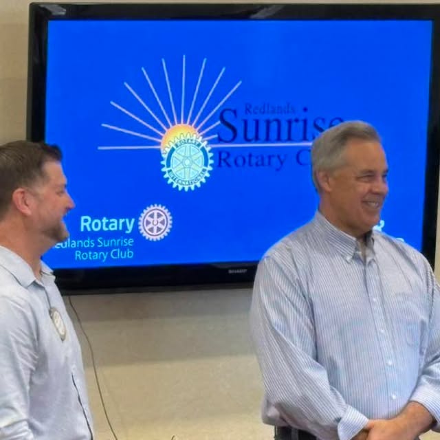 Fellowship at our club meeting — Redlands Sunrise Rotary in action